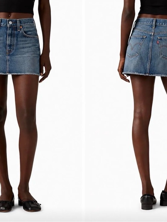 Levi's Dresses & Skirts - Levi's $60 Denim Mini Skirt with Raw Hem 29